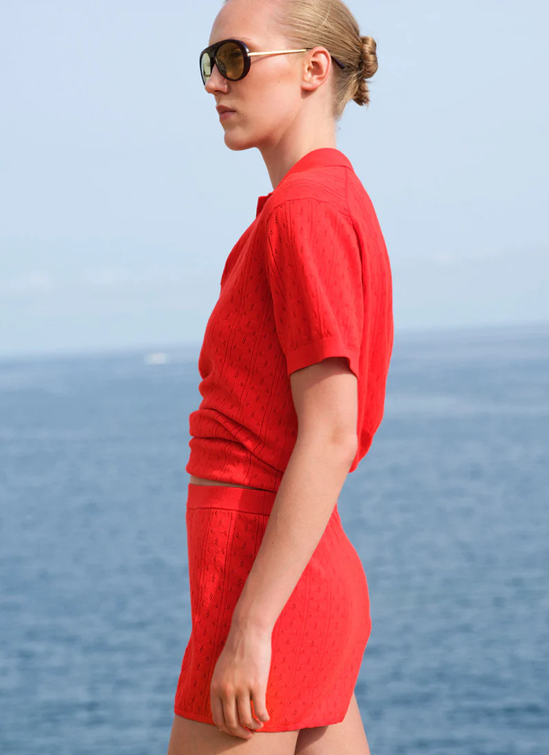 Pointelle Pique Polo - Image 5
